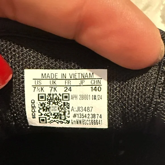 adidas Kids Black and White Sneakers - Picture 6 of 6